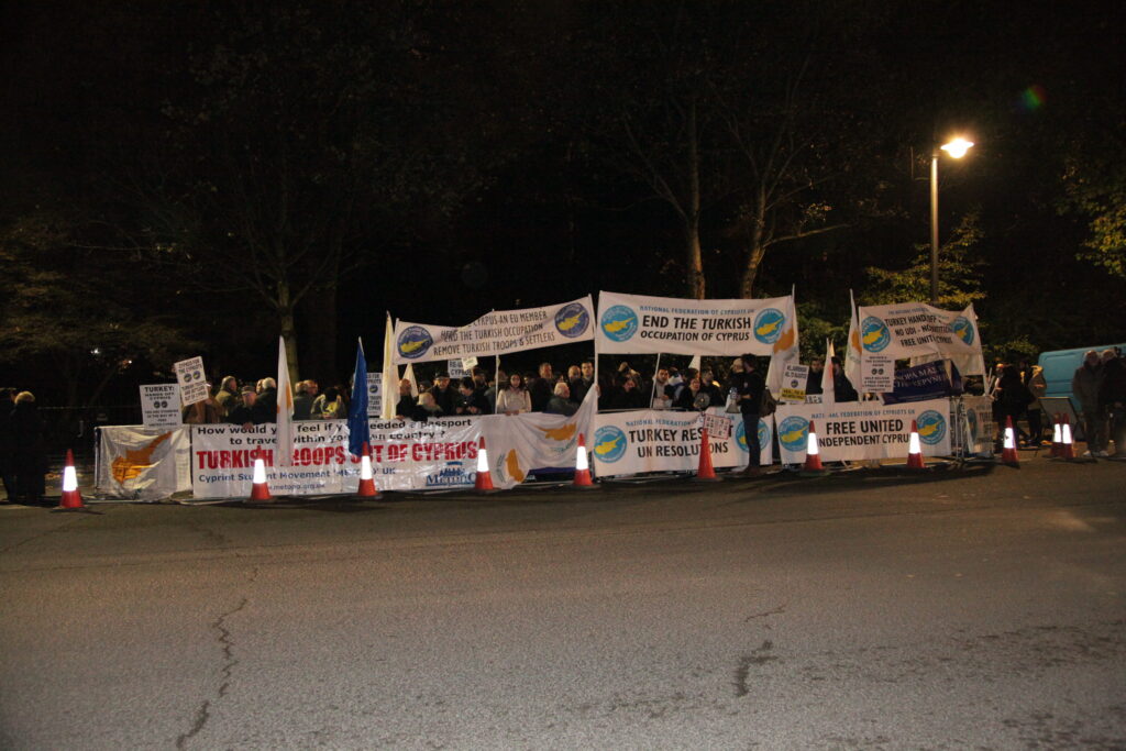 UK Cypriots Protest Illegal UDI and Show Support For A Free United Cyprus
