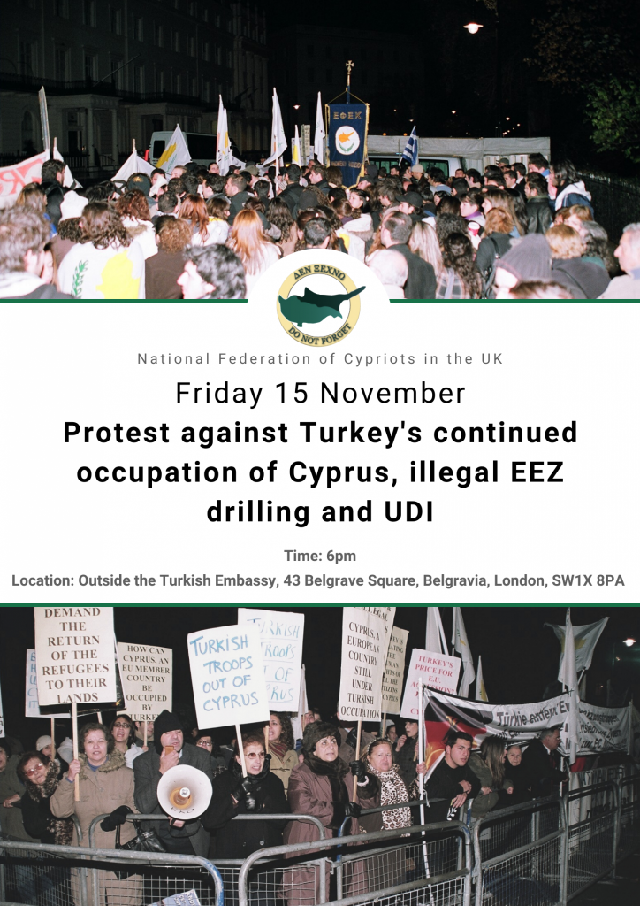 Show your support for a free, united Cyprus on 15 November